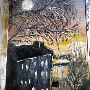 "Nakts manā logā" (30x40)
