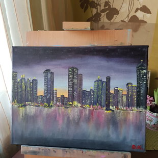 "Nakts pilsēta" (Canva 30x40) 