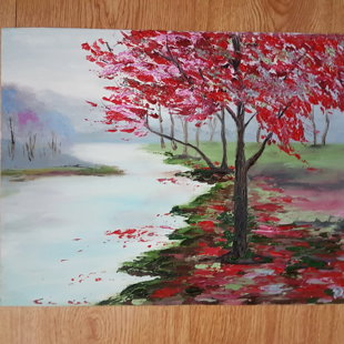 "Sarkanais rudens" (30x40)