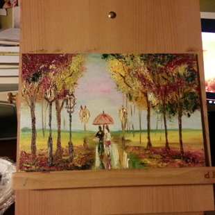 "Lietainā dienā" (20x30)