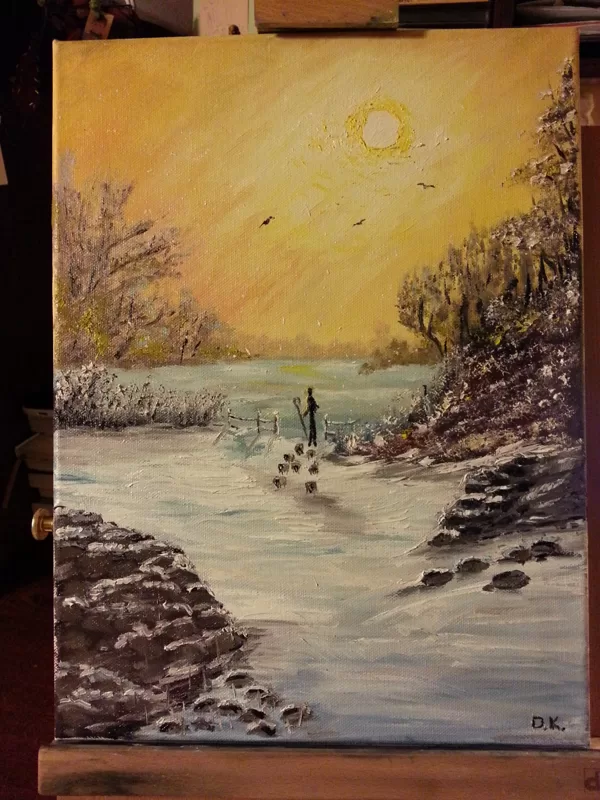 "Tas Kungs ir mans gans" (Canva 30x40)
