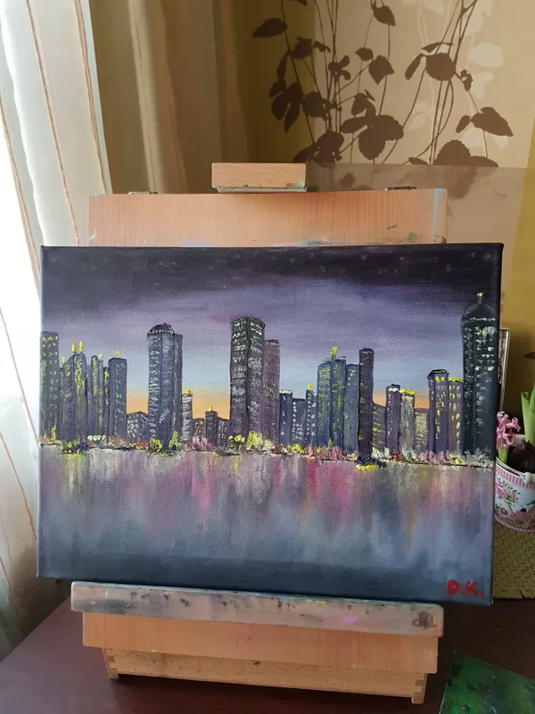 "Nakts pilsēta" (Canva 30x40) 