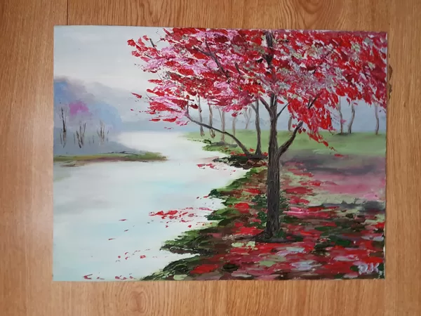 "Sarkanais rudens" (30x40)