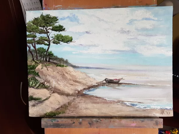 "Pēcpusdiena jūrā" (30x40)