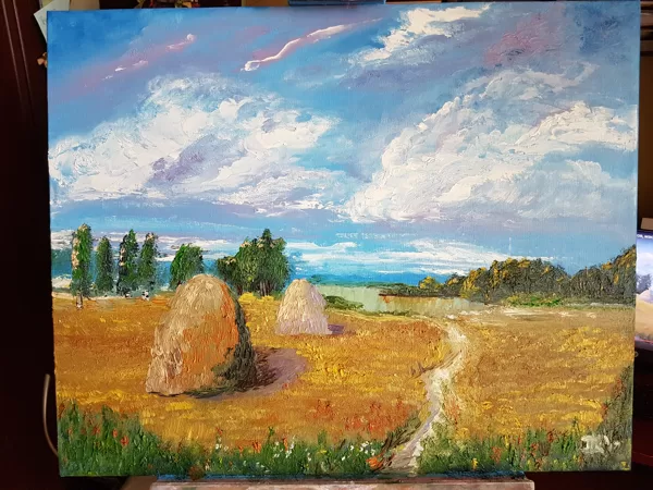 "Siena laiks" (40x50) -Eur60, Pieejama